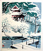 Zhang Gufeng born 1938 - Snow on Crane Kiosk - artelino Art Auctions. Zhang Gufeng born 1938 - Snow on Crane Kiosk