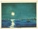 Basuke Yamada active late 19th C.-1930s - Shinagawa at Night - artelino Art Auctions. Basuke Yamada active late 19th C.-1930s - Shinagawa at Night
