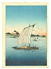Gesso Yoshimoto 1881-1936 - Sail Boats in the River - artelino Art Auctions. Gesso Yoshimoto 1881-1936 - Sail Boats in the River