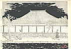 Hiroshi Hara fl.ca. 1950s - Moat at Toji Temple - artelino Art Auctions. Hiroshi Hara fl.ca. 1950s - Moat at Toji Temple