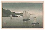 Kason Suzuki 1860-1919 - Boats in the Harbor - artelino Art Auctions. Kason Suzuki 1860-1919 - Boats in the Harbor