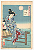 Yoshitoshi Taiso 1839-1892 - Cooling off at Shijo - Tsuki Hyakushi # 11 - artelino Art Auctions. Yoshitoshi Taiso 1839-1892 - Cooling off at Shijo - Tsuki Hyakushi # 11