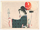 Toshimine Tsutsui 1863-1934 - Festival Night (Kuchi-e) - artelino Art Auctions. Toshimine Tsutsui 1863-1934 - Festival Night (Kuchi-e)