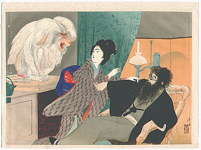 Eisen Tomioka 1864-1905 - Angry Monkey (Kuchi-e)
