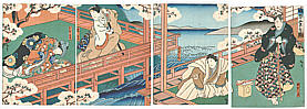 Hirosada Utagawa active ca. 1820-1860 - kabuki - imoseyama Onna Teikin - (4 chuban panels) - artelino Art Auctions. Hirosada Utagawa active ca. 1820-1860 - kabuki - imoseyama Onna Teikin - (4 chuban panels)