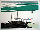 Shen Minyi born 1941 - Home Anchored at the Grand Canal
