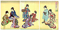 Chikanobu Toyohara 1838-1912 - Entertaining the Guests - artelino Art Auctions. Chikanobu Toyohara 1838-1912 - Entertaining the Guests