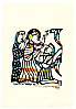 Sadao Watanabe 1913-1996 - Jesus Cures the Blind - Story of the Bible - artelino Art Auctions. Sadao Watanabe 1913-1996 - Jesus Cures the Blind - Story of the Bible
