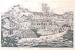 Wang Zhaoliang born 1944 - Ancient Town besides Zhang River - artelino Art Auctions. Wang Zhaoliang born 1944 - Ancient Town besides Zhang River
