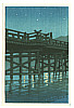 Hasui Kawase 1883-1957 - Bridge at Night (small print) - artelino Art Auctions. Hasui Kawase 1883-1957 - Bridge at Night (small print)