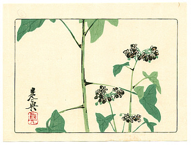 Zeshin Shibata 1807-1891 - Flowering Plant - Hana Kurabe - artelino Art Auctions. Zeshin Shibata 1807-1891 - Flowering Plant - Hana Kurabe