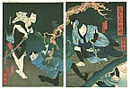 Yoshitaki Utagawa 1841-1899 - Kabuki Scene - artelino Art Auctions. Yoshitaki Utagawa 1841-1899 - Kabuki Scene