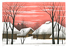 Koichi Sakamoto born 1932 - Red Sky (Limited Edition) - artelino Art Auctions. Koichi Sakamoto born 1932 - Red Sky (Limited Edition)