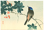 Sozan Ito 1884-? - Blue Head Bird on Nanten Tree - artelino Art Auctions. Sozan Ito 1884-? - Blue Head Bird on Nanten Tree
