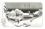 Hiroshige Ando 1797-1858 - 53 Stations of the Tokaido - Kanbara - artelino Art Auctions. Hiroshige Ando 1797-1858 - 53 Stations of the Tokaido - Kanbara
