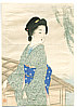 Kason Suzuki 1860-1919 - Bijin and Willow Tree (kuchi-e) - artelino Art Auctions. Kason Suzuki 1860-1919 - Bijin and Willow Tree (kuchi-e)