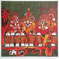 Zhang Xiaochun born 1959 - Family beside the Fire