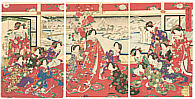 Chikanobu Toyohara 1838-1912 - Beauties and the Snow - artelino Art Auctions. Chikanobu Toyohara 1838-1912 - Beauties and the Snow