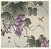 Chikuseki active ca. 1900 - Grape and Wasp - artelino Art Auctions. Chikuseki active ca. 1900 - Grape and Wasp