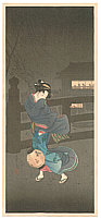 Hiroaki Takahashi 1871-1945 - Cold Winter Wind (Muller Collection) - artelino Art Auctions. Hiroaki Takahashi 1871-1945 - Cold Winter Wind (Muller Collection)