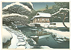 Bakufu Ono 1888-1976 - Tea House in the Snow - artelino Art Auctions. Bakufu Ono 1888-1976 - Tea House in the Snow