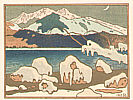 Hiromitsu Nakazawa 1874-1964 - Lake in Snow - artelino Art Auctions. Hiromitsu Nakazawa 1874-1964 - Lake in Snow