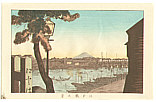 Yasuji Inoue 1864 - 1889 - Mt. Fuji at Edo Bridge (post card size) - artelino Art Auctions. Yasuji Inoue 1864 - 1889 - Mt. Fuji at Edo Bridge (post card size)