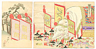Chikanobu Toyohara 1838-1912 - Elephant Parade - artelino Art Auctions. Chikanobu Toyohara 1838-1912 - Elephant Parade