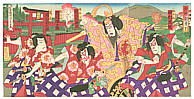 Hosai Baido 1848-1920 - Kurumabiki - Kabuki Scene - artelino Art Auctions. Hosai Baido 1848-1920 - Kurumabiki - Kabuki Scene
