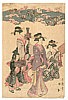 Tsukimaro Kitagawa active 1789-1829 - Beauty going to Picnic - artelino Art Auctions. Tsukimaro Kitagawa active 1789-1829 - Beauty going to Picnic