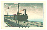 Yasuji Inoue 1864 - 1889 - Takanawa Railroad (post card size) - artelino Art Auctions. Yasuji Inoue 1864 - 1889 - Takanawa Railroad (post card size)