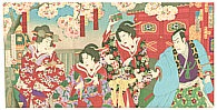 Hosai Baido 1848-1920 - Kabuki Scene - artelino Art Auctions. Hosai Baido 1848-1920 - Kabuki Scene