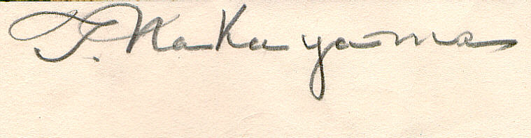 Signature: T. Nakayama