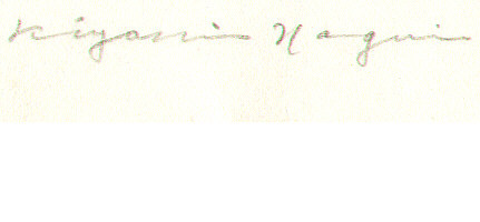 Signature: Kiyoshi Nagai